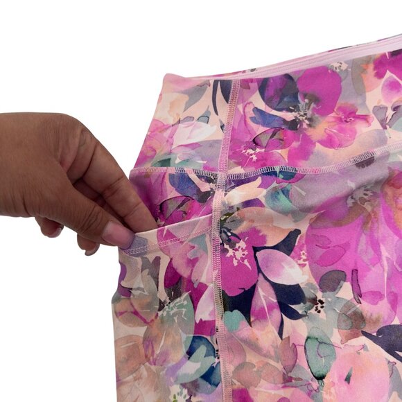 SKECHERS Pink Floral Pattern Athletic Skort With Built-In Shorts Size XL - Picture 5 of 10